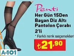 PENTİ 15DEN DİZ ALTI PANTOLON ÇORABI